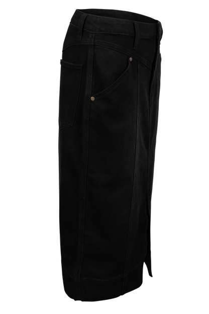 Stetson Women's Black Denim Maxi Skirt