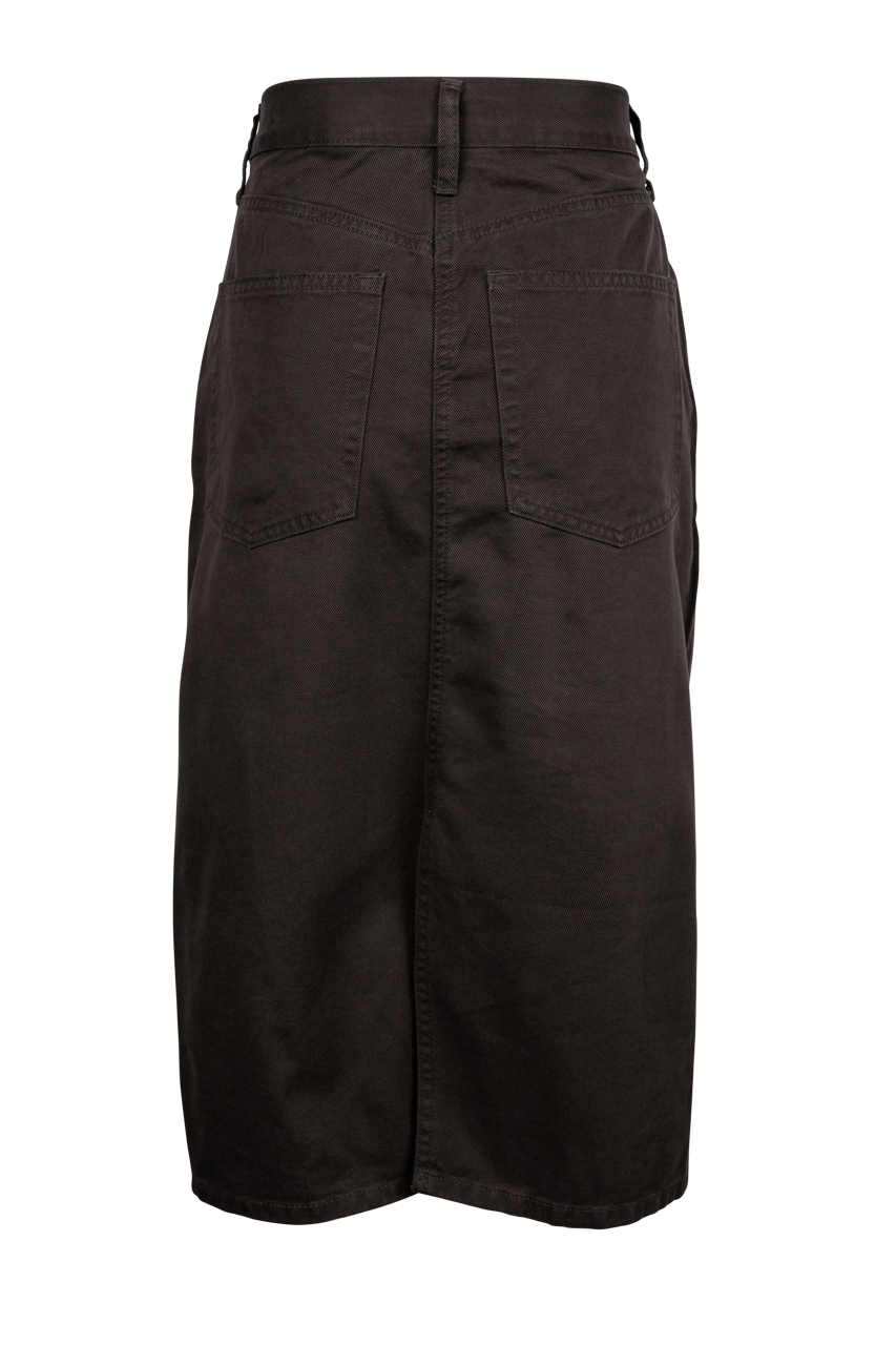 Stetson Women's Chocolate Denim Midi Skirt