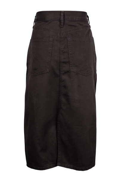 Stetson Women's Chocolate Denim Midi Skirt
