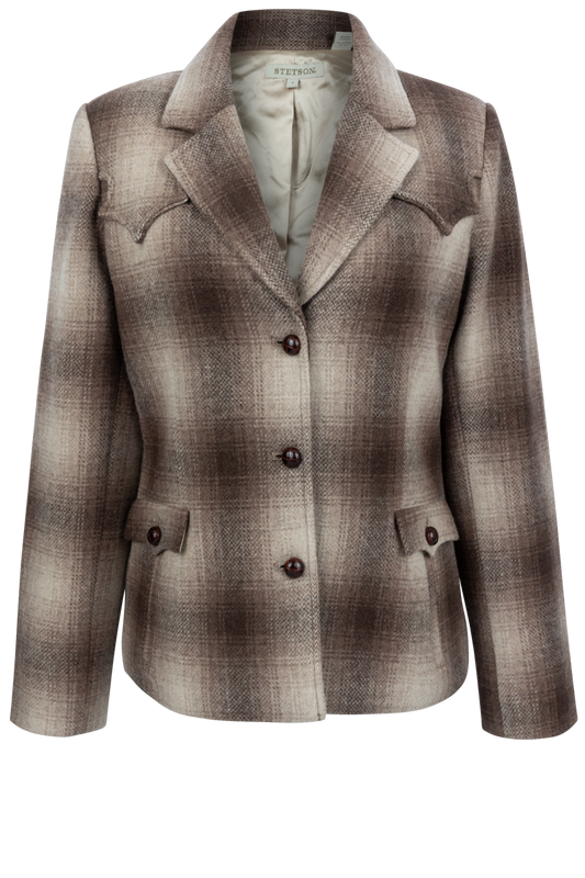 Stetson Women's Plaid Wool Blazer