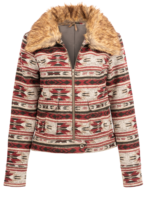 Stetson Women's Southwest Pattern Blanket Zip Front Jacket