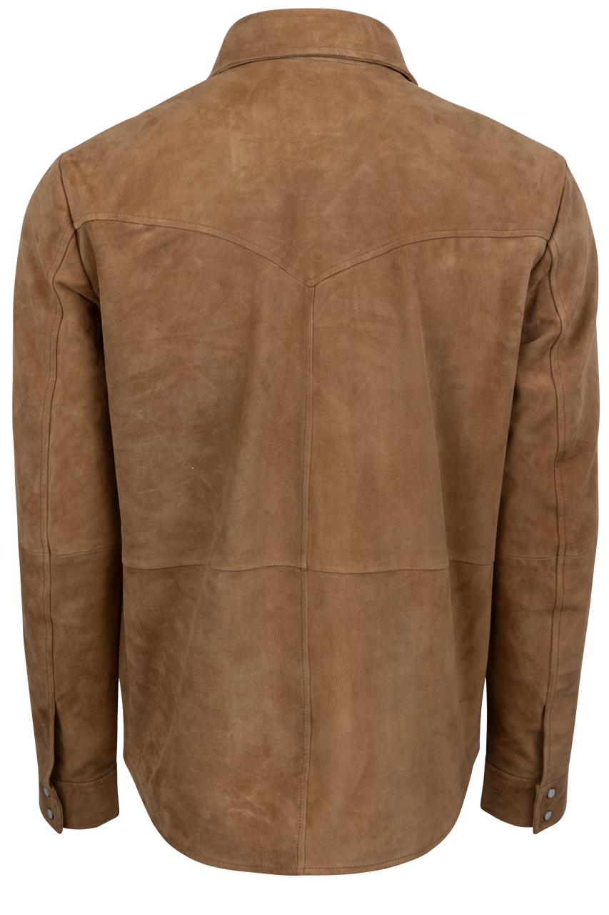 Stetson Men's Suede Shirt Jacket - Light Tan