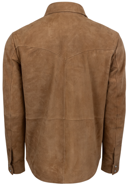 Stetson Men's Suede Shirt Jacket - Light Tan