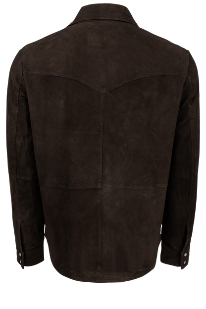 Stetson Men's Suede Shirt Jacket - Chocolate