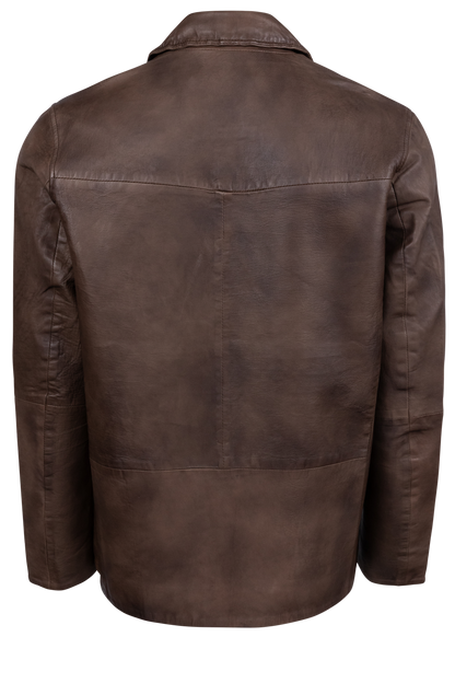 Stetson Men's Western Brown Leather Jacket
