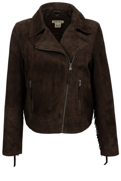 Stetson Women's Brown Suede Motorcycle Jacket