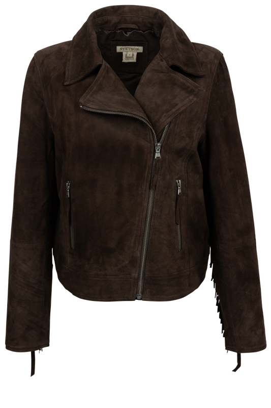 Stetson Women's Brown Suede Motorcycle Jacket