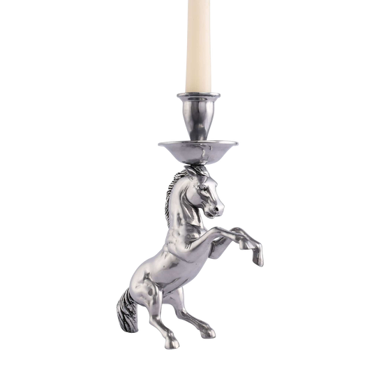 Arthur Court Rearing Horse Candlestick