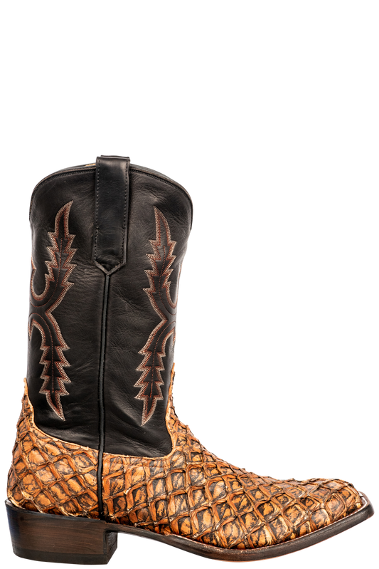 Rios Of Mercedes Men's Pirarucu Cowboy Boots - Ginger