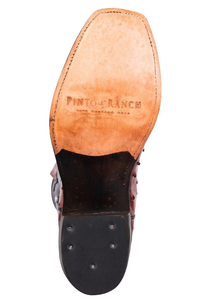 Rios of Mercedes Full Quill Ostrich Cowboy Boots - Almond