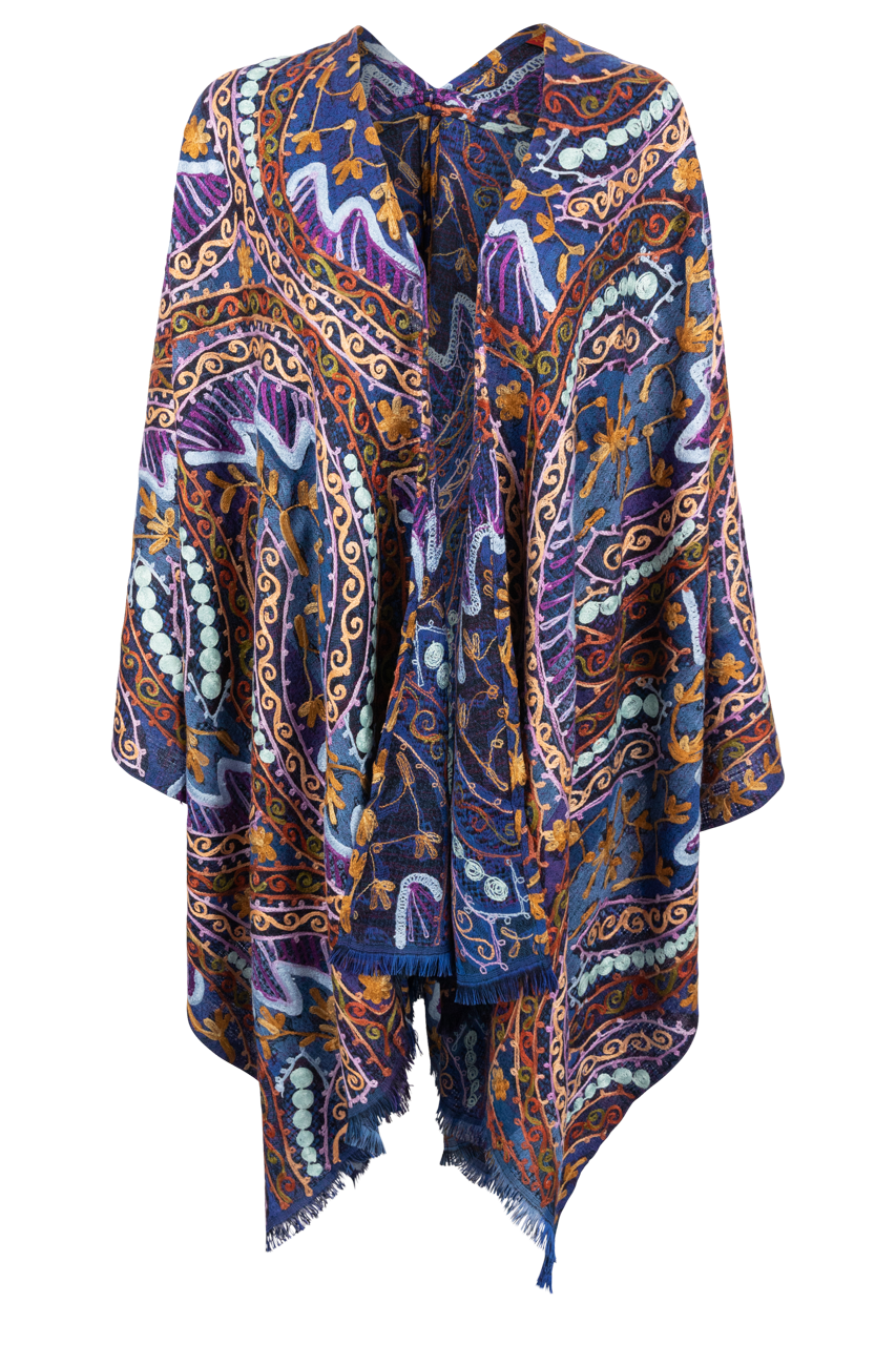 Anu Multi-Colored Ruana Wrap