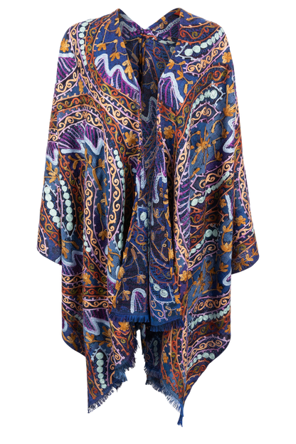 Anu Multi-Colored Ruana Wrap