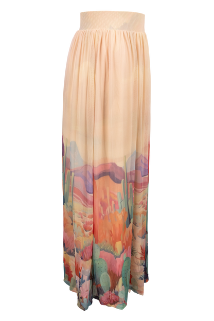 W.A.Y. Watercolor Cactus Skirt