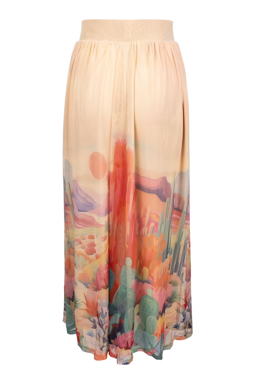 W.A.Y. Watercolor Cactus Skirt