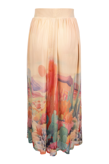 W.A.Y. Watercolor Cactus Skirt