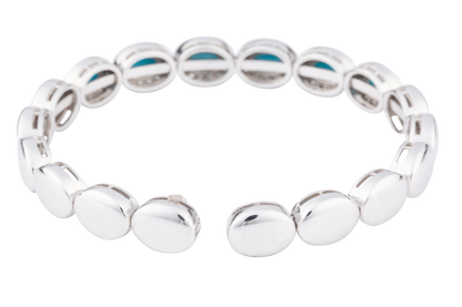 Diamond & Sleeping Beauty Turquoise Bracelet