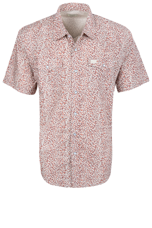 Bascom Floral Snap Front Shirt - Red