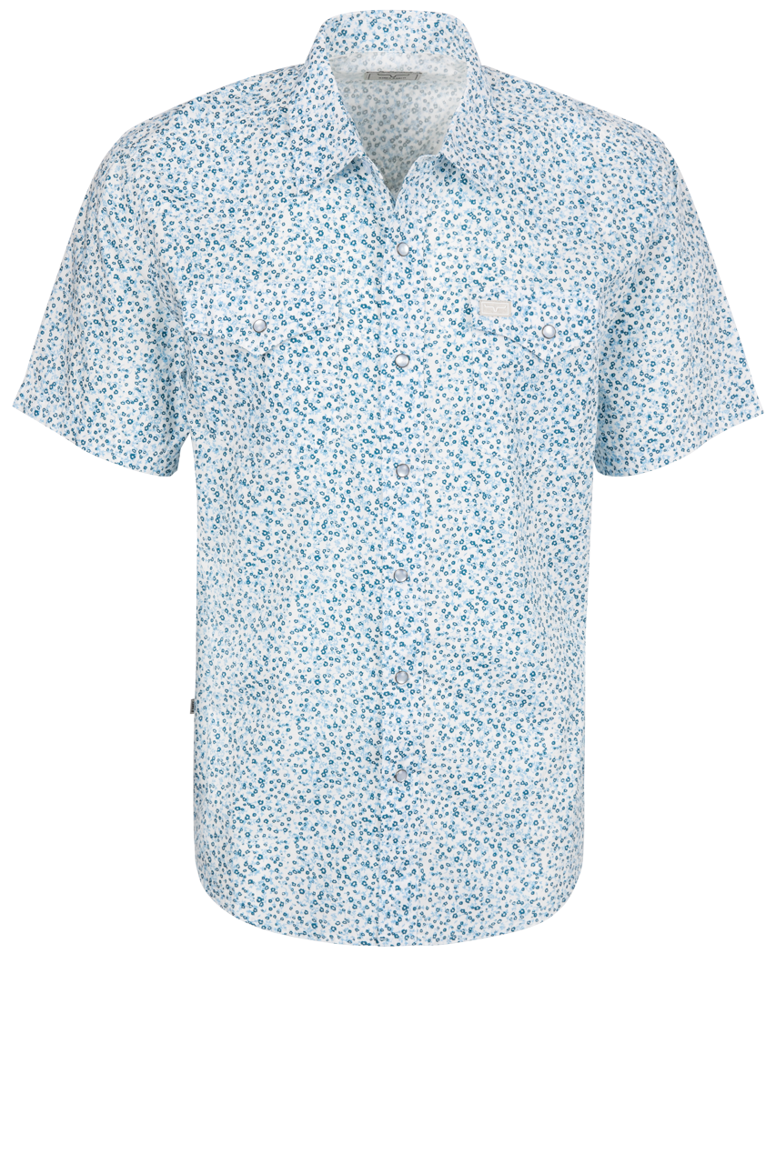 Bascom Floral Snap Front Shirt - Blue
