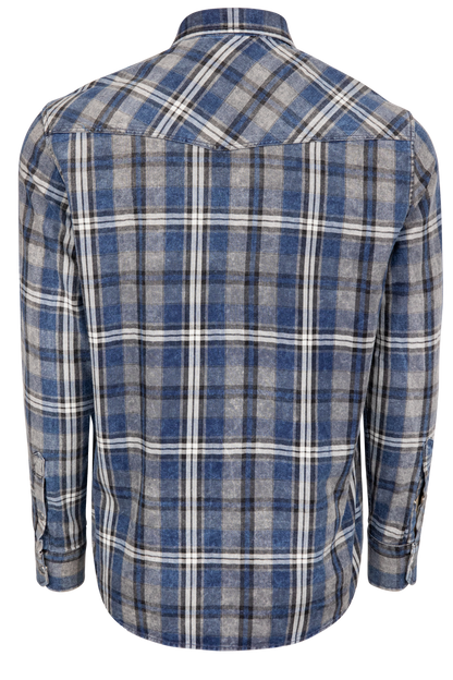 Garnet Snap Front Shirt - Steel Blue