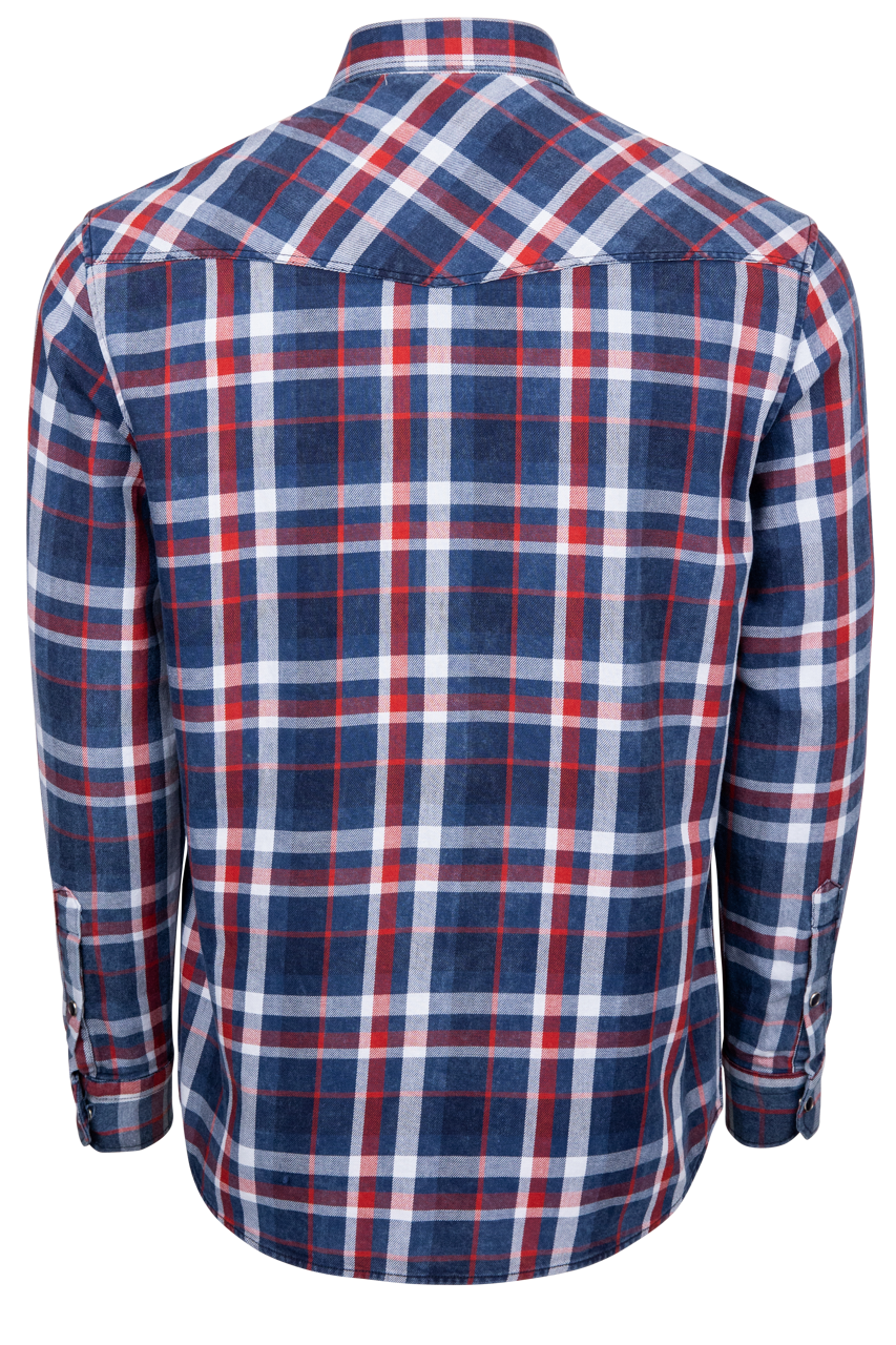 Garnet Snap Front Shirt - Burgundy