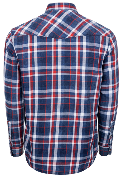 Garnet Snap Front Shirt - Burgundy