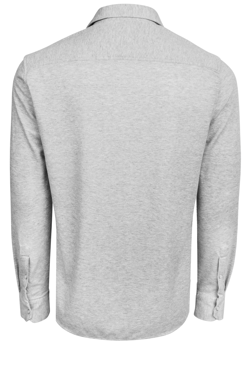 Garnet Snap Front Knit Shirt - Platinum