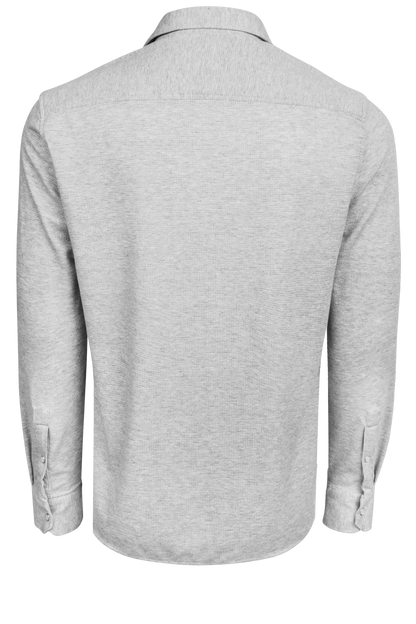Garnet Snap Front Knit Shirt - Platinum