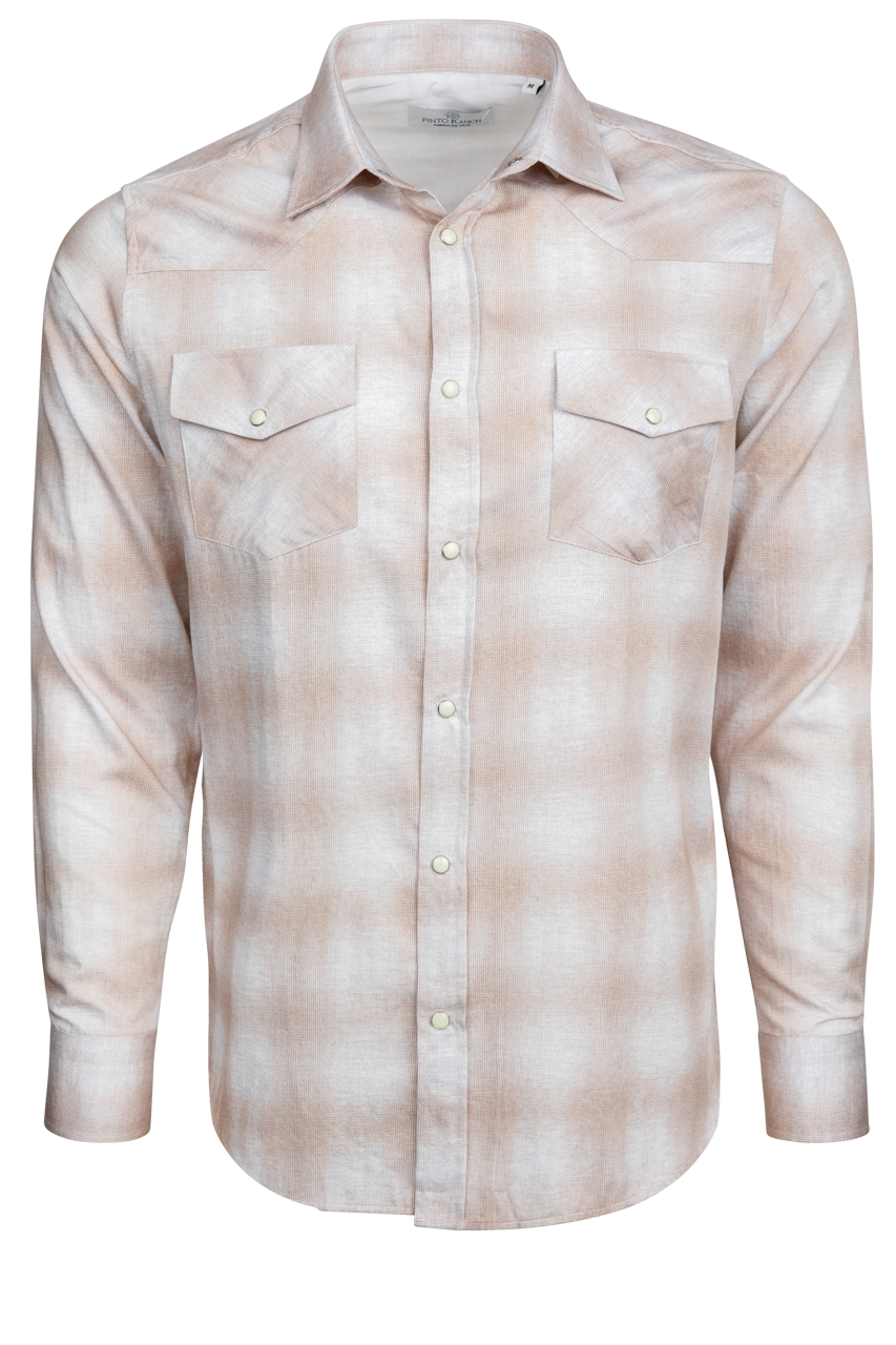 Garnet Snap Front Shirt - Sand Ombre