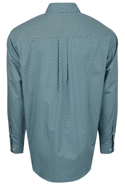 Cinch Diamond Grid Button Front Shirt