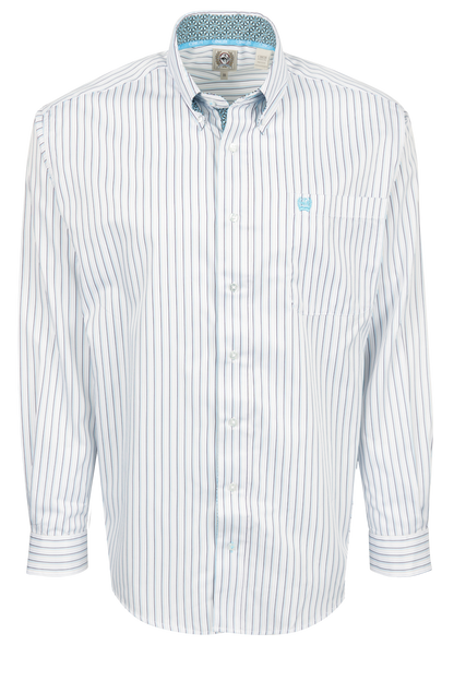 Cinch Stripe Diamond Cuff Button Front Shirt