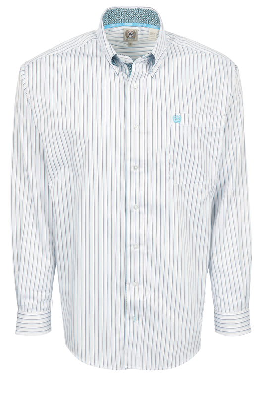 Cinch Stripe Diamond Cuff Button Front Shirt