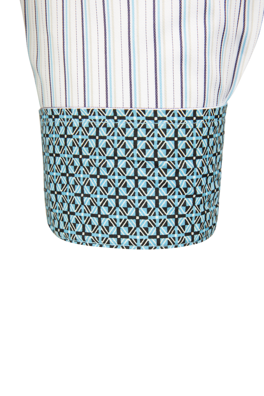 Cinch Stripe Diamond Cuff Button Front Shirt