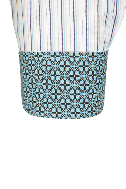 Cinch Stripe Diamond Cuff Button Front Shirt