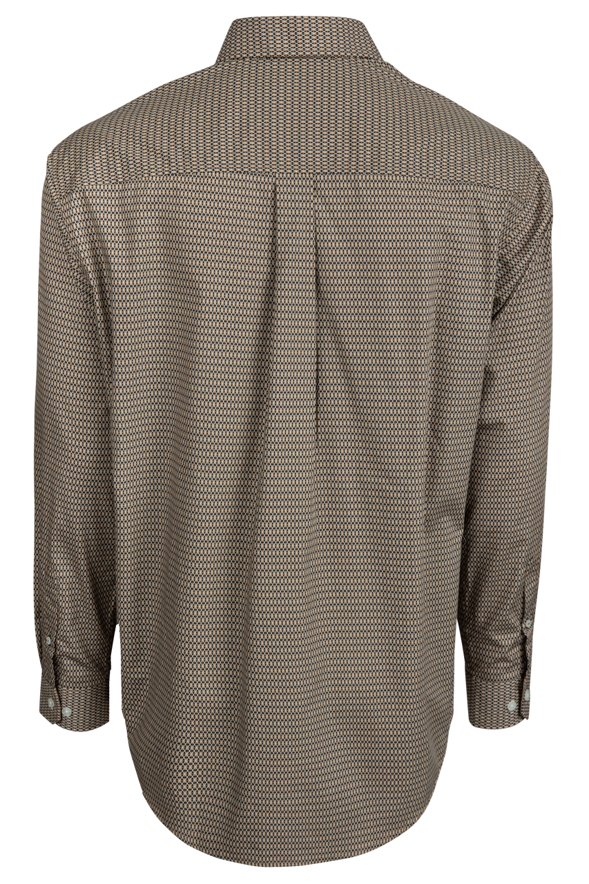 Cinch Argyle Print Button Front Shirt - Khaki