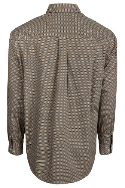 Cinch Argyle Print Button Front Shirt - Khaki