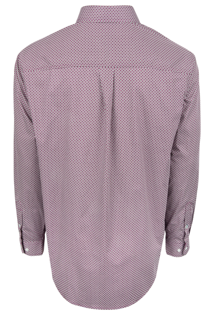 Cinch Foulard Print Button-Down Shirt - Purple