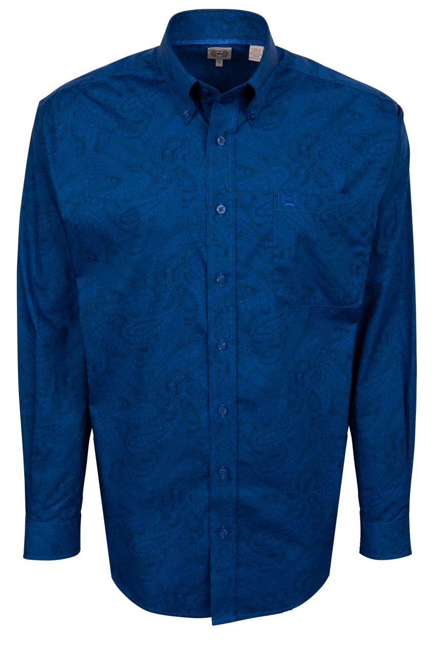 Cinch Blue Paisley Button-Down Shirt