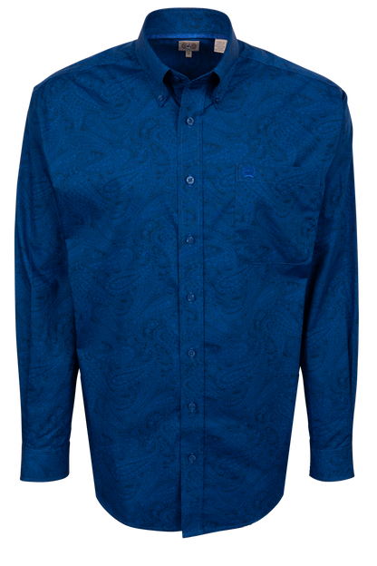 Cinch Blue Paisley Button-Down Shirt