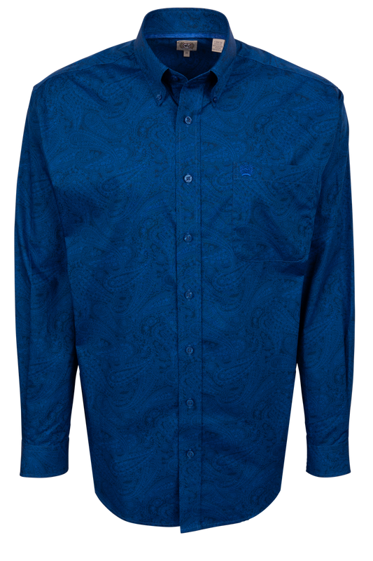 Cinch Blue Paisley Button-Down Shirt