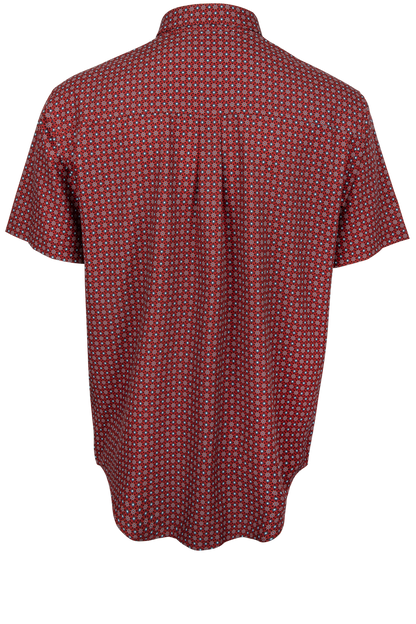 Cinch Foulard Print Button-Down Shirt - Red