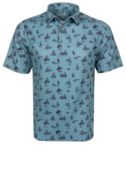 Cinch Desert Print Polo Shirt
