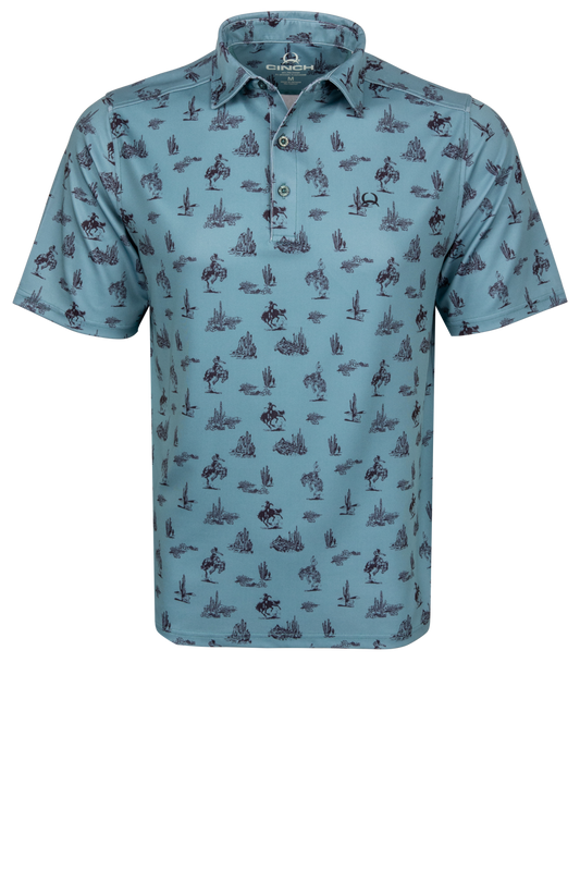 Cinch Desert Print Polo Shirt