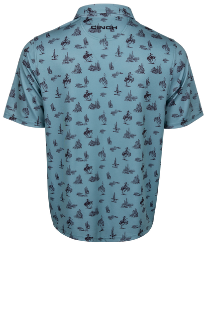 Cinch Desert Print Polo Shirt