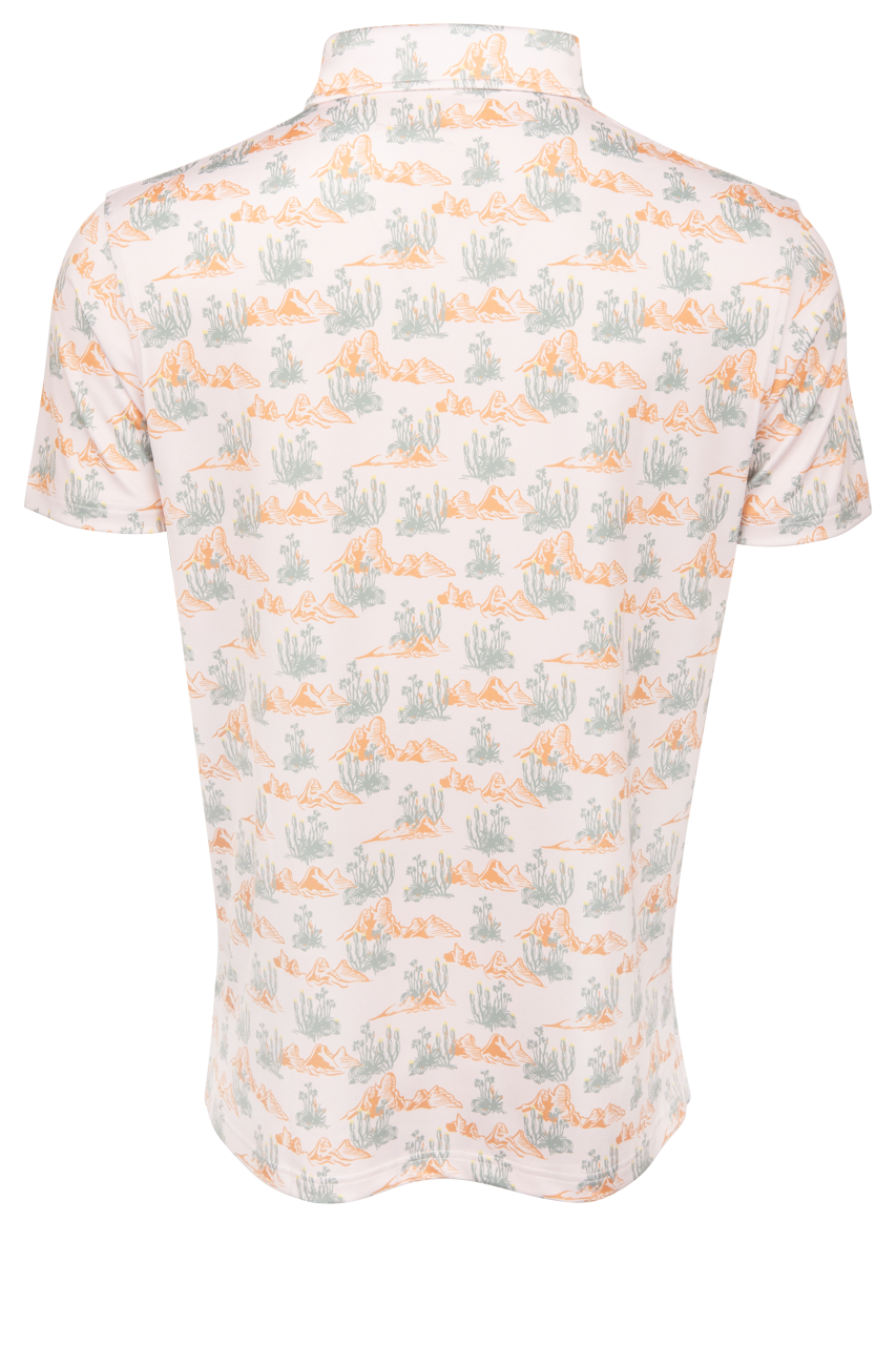 Texas Standard Cactus & Desert Brush Polo Shirt