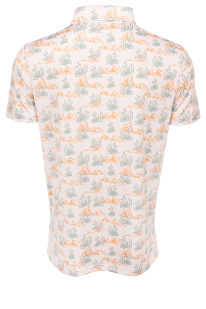Texas Standard Cactus & Desert Brush Polo Shirt