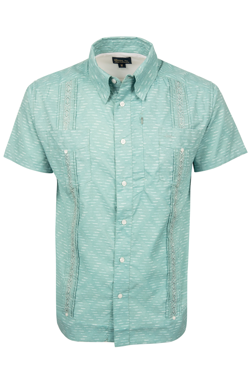 Texas Standard Brisa Green Guayabera Libre Shirt