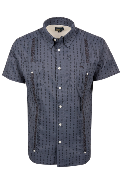 Texas Standard Oscura Navy Guayabera Libre Shirt