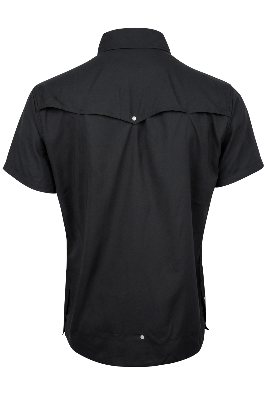 Texas Standard Diablo Cielo Black Guayabera Libre Shirt