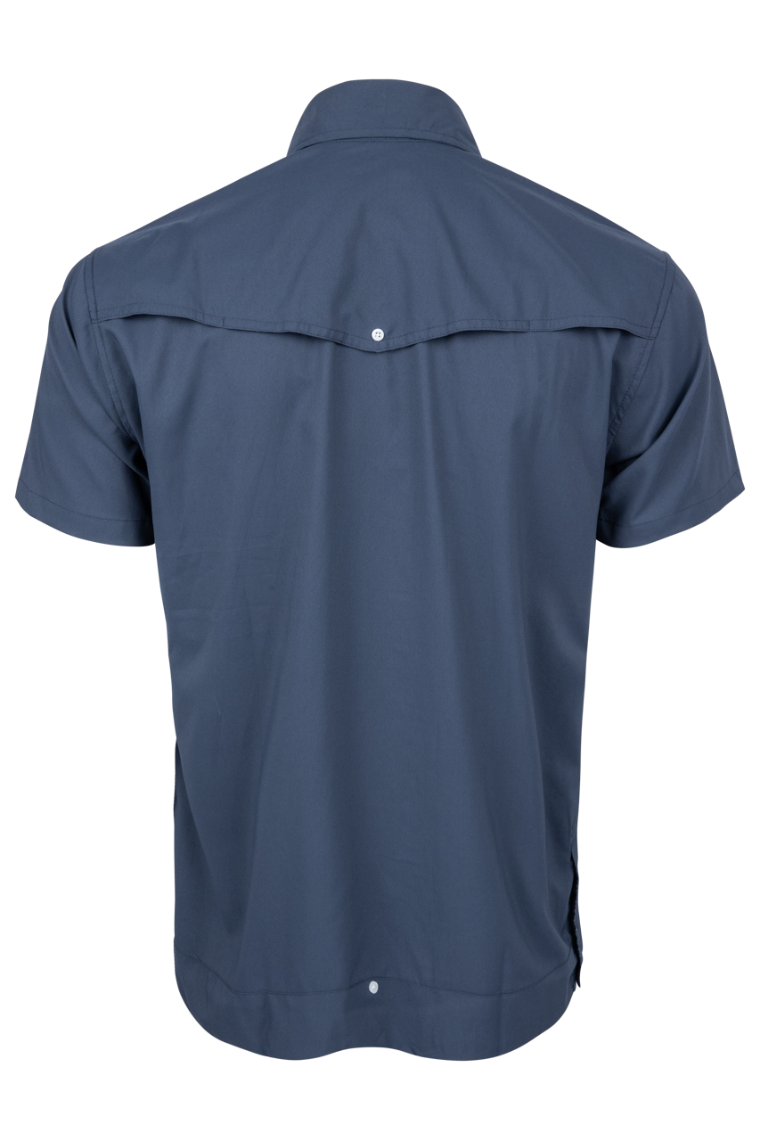 Texas Standard Marina Cuero Blue Guayabera Libre Shirt