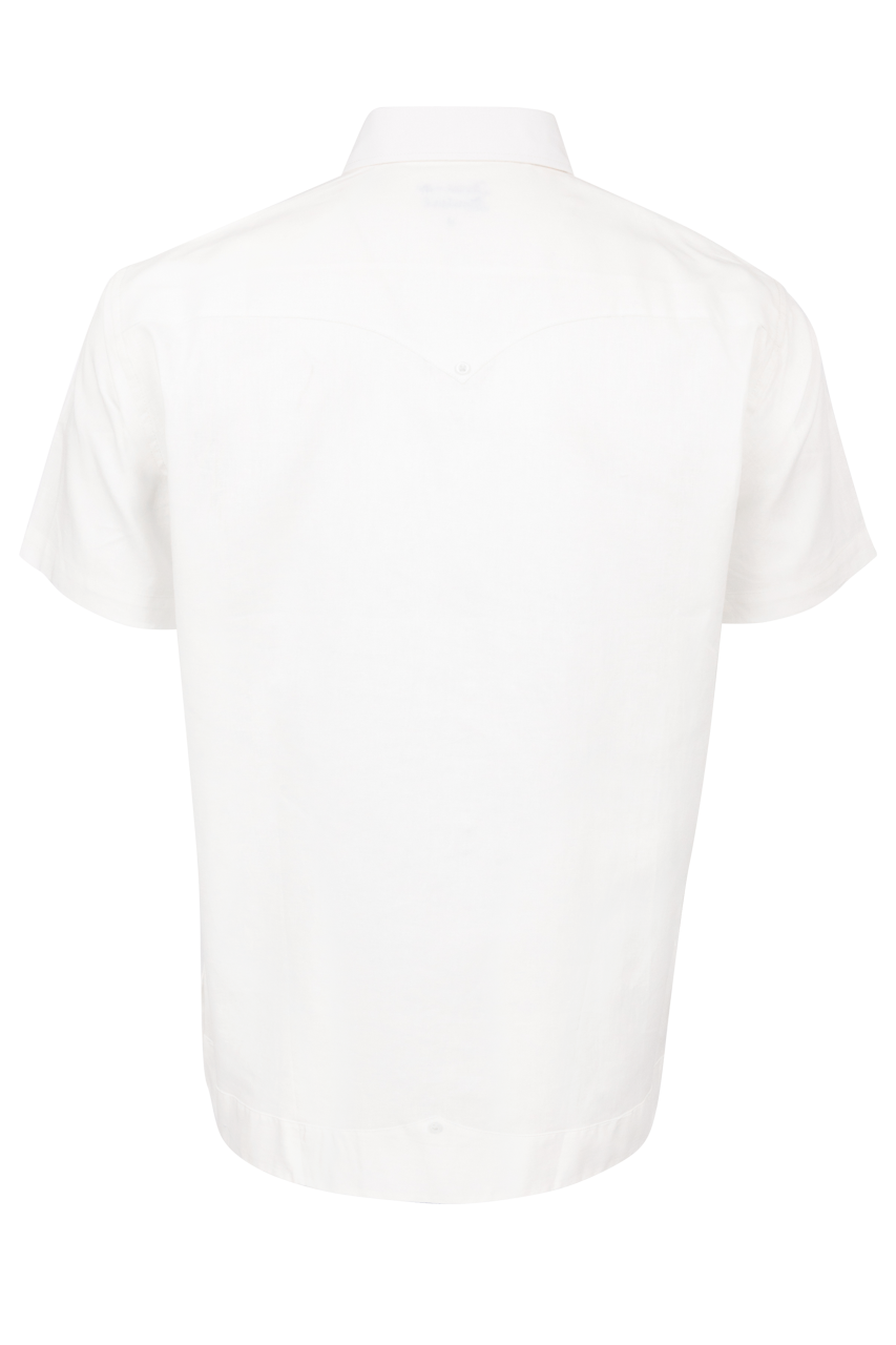 Texas Standard Ivory Cielo Tejas Guayabera Shirt